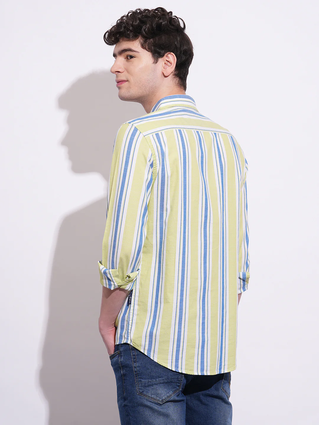 Lime Regular Fit Regular Collar Men's Shirt by Being Human Clothing - Image 3