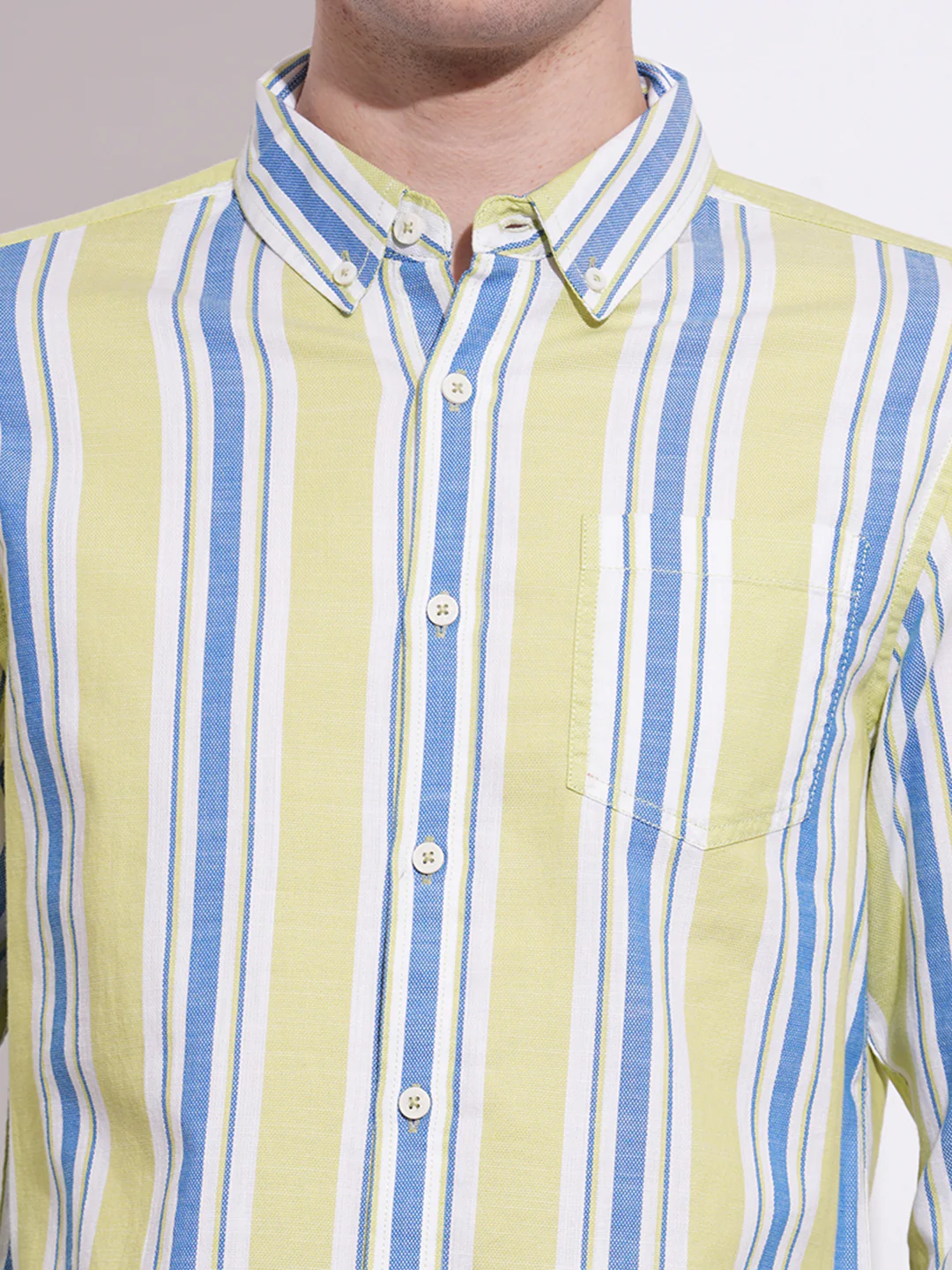 Lime Regular Fit Regular Collar Men's Shirt by Being Human Clothing - Image 4