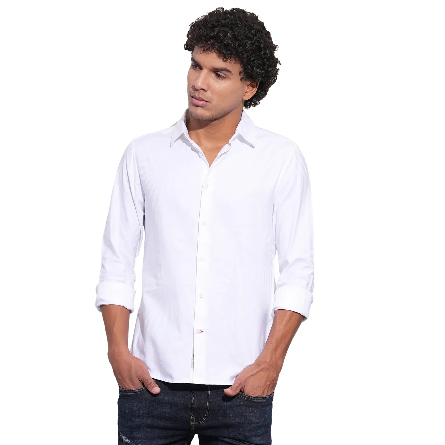 Blue Regular Fit Regular Collar Men's Shirt by Being Human Clothing - Image 2