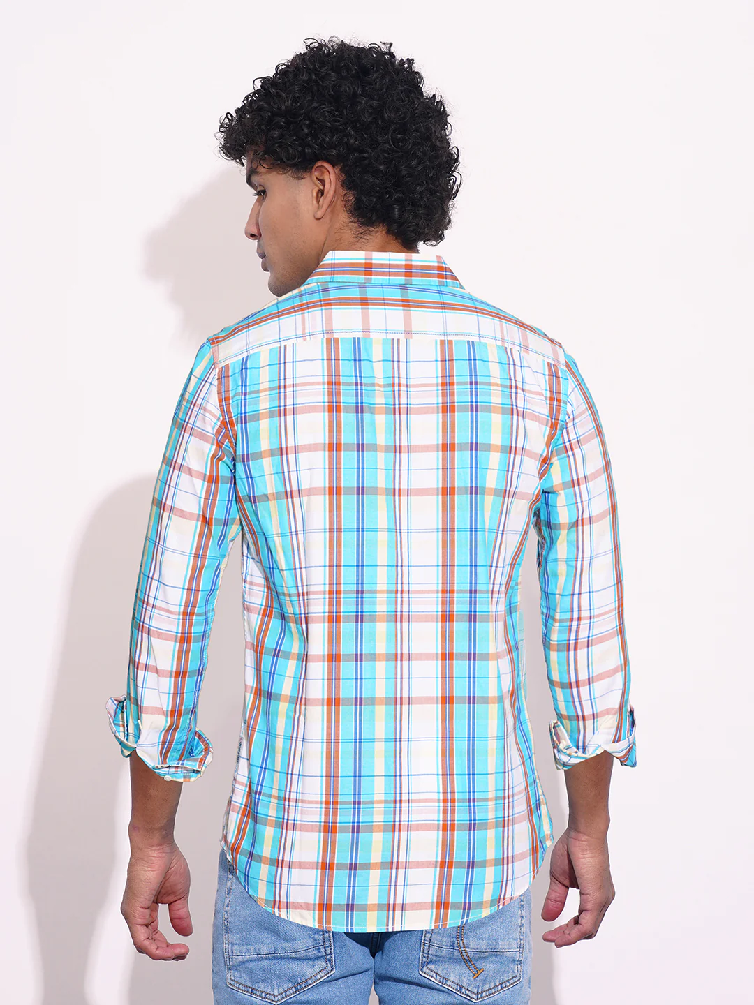 Mustard Regular Fit Regular Collar Men's Shirt by Being Human Clothing - Image 3