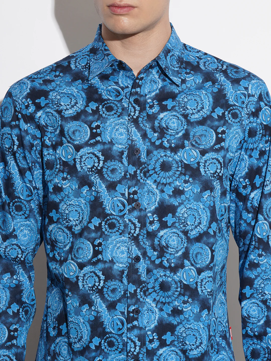 Navy Comfort Fit Regular Collar Men's Shirt by Being Human Clothing - Image 4