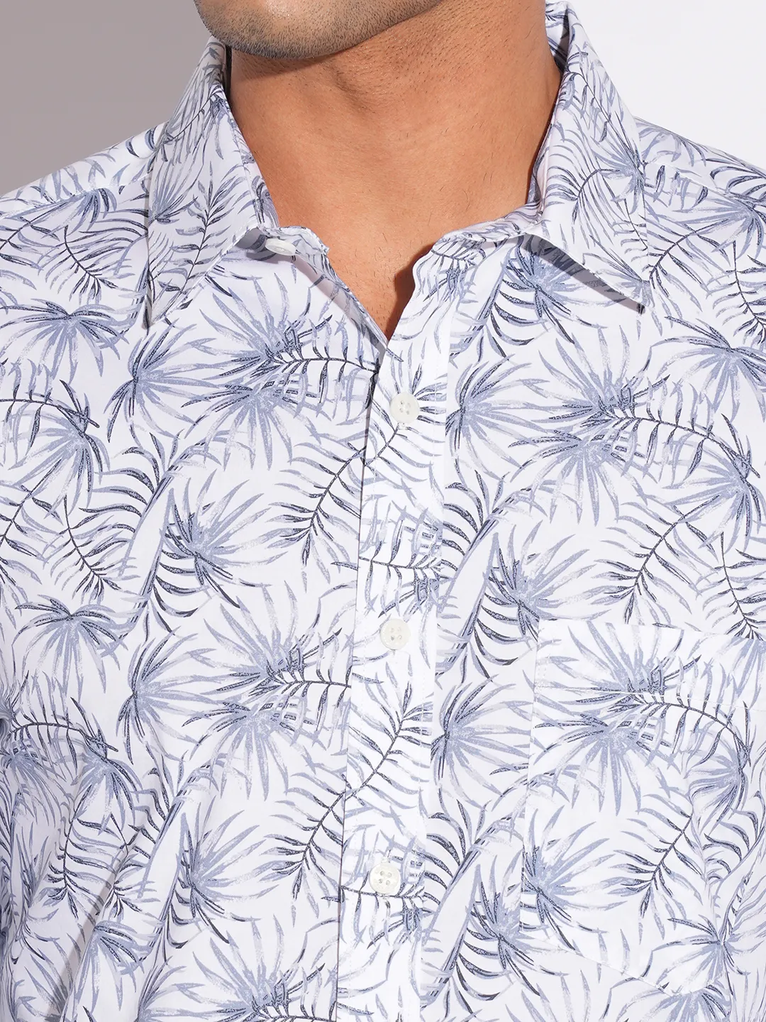 Blue Moderno Fit Regular Collar Long Sleeves Men's Shirt by Being Human Clothing - Image 5