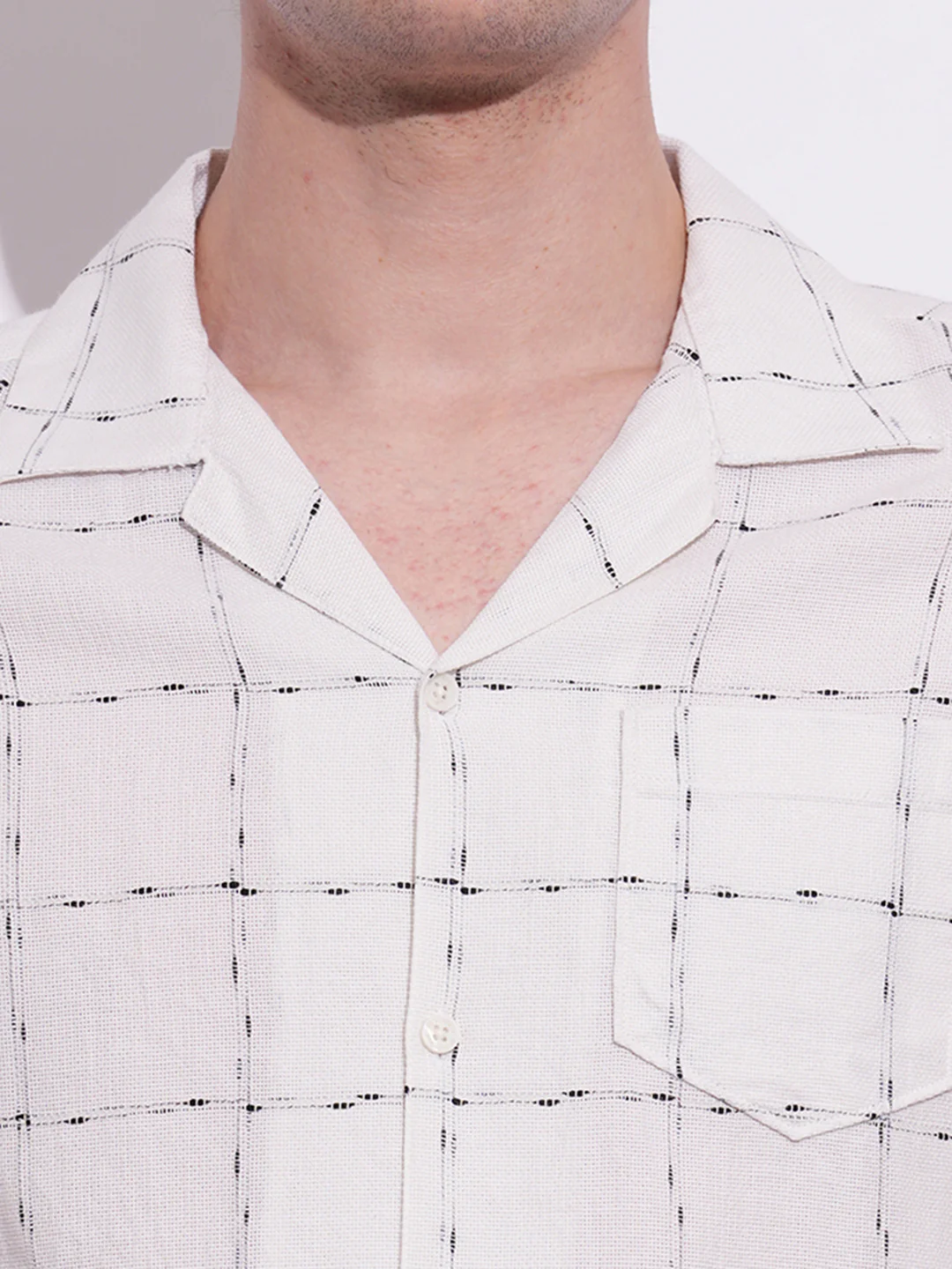Off White Regular Fit Regular Collar Men's Shirt by Being Human Clothing - Image 4