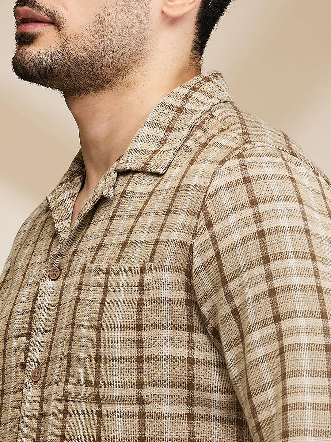 Grey Slim Straight Fit Regular Collar Long Sleeves Men's Shirt by Being Human Clothing - Image 5