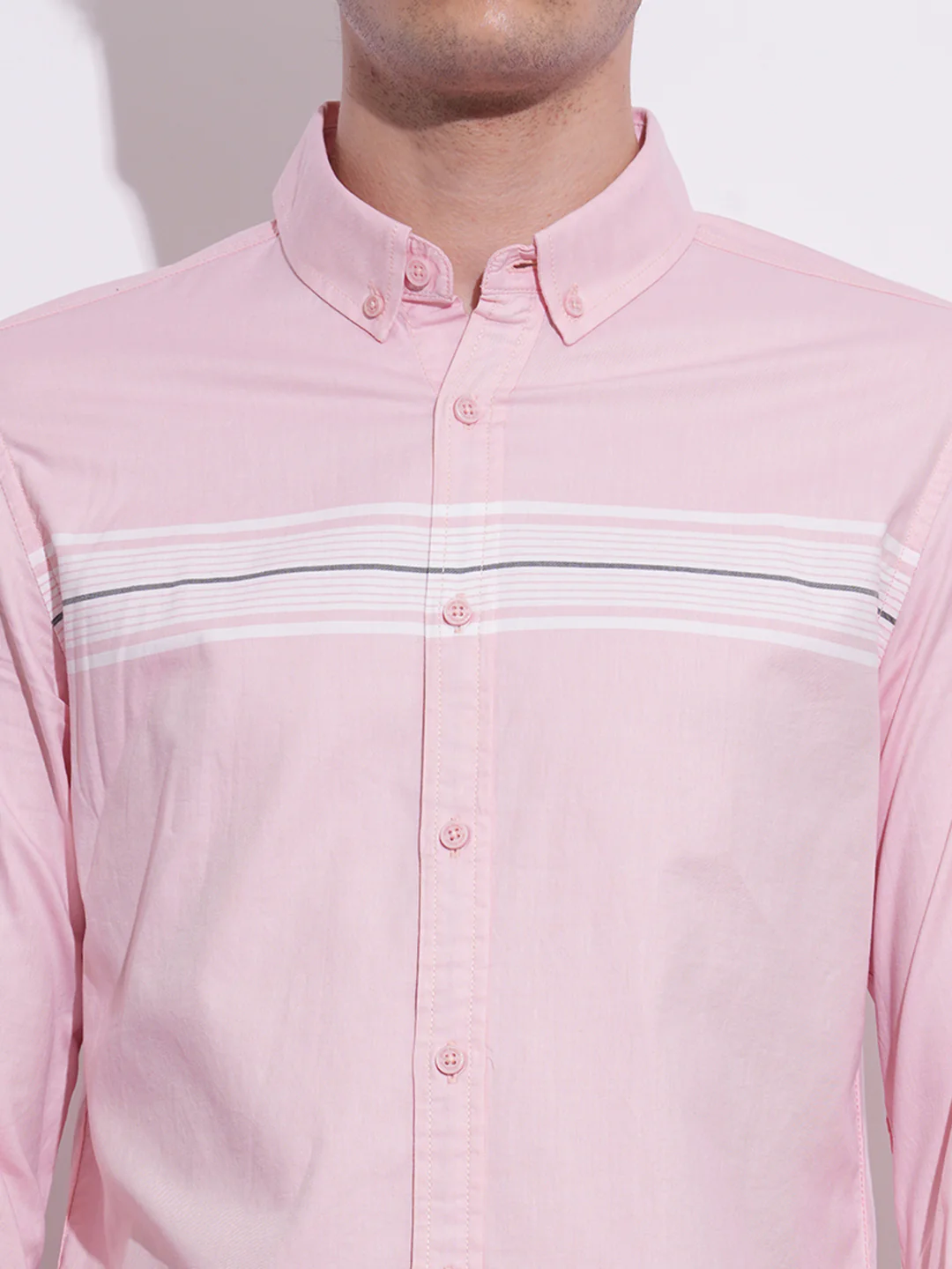 Peach Regular Fit Regular Collar Men's Shirt by Being Human Clothing - Image 4