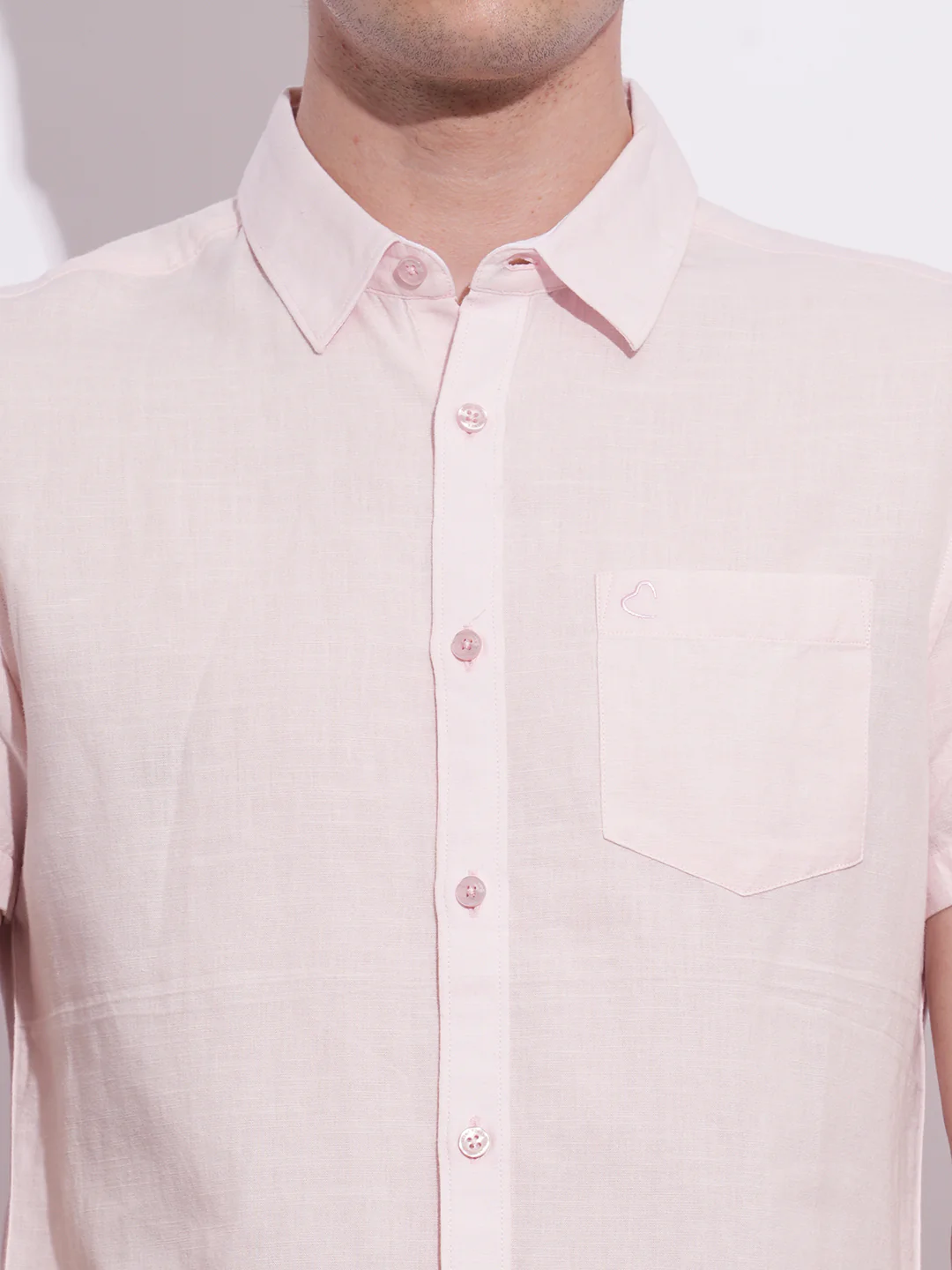Pink Slim Fit Regular Collar Men's Shirt by Being Human Clothing - Image 4