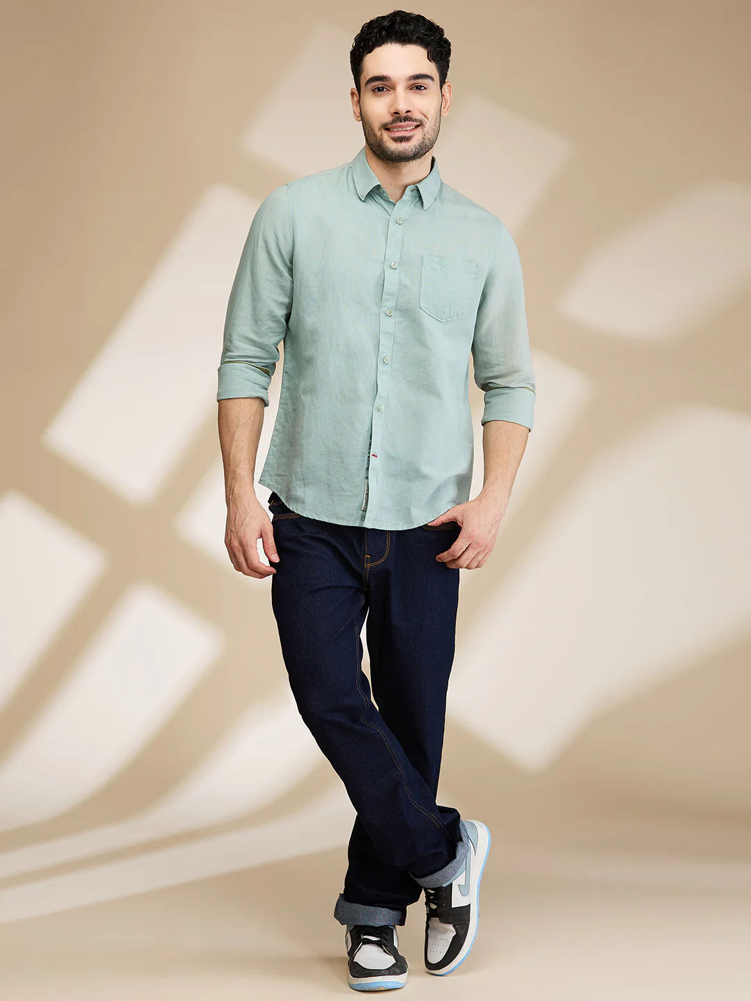 Pista Slim Fit Regular Collar Men's Shirt by Being Human Clothing - Image 2