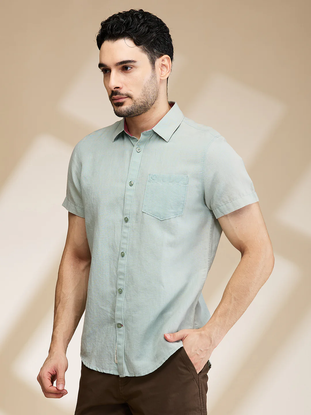 Pista Slim Fit Regular Collar Men's Shirt by Being Human Clothing - Image 4