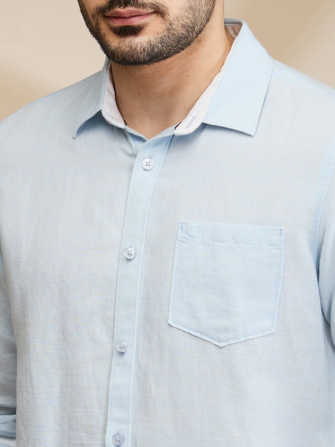 Sky Slim Fit Regular Collar Men's Shirt by Being Human Clothing - Image 5
