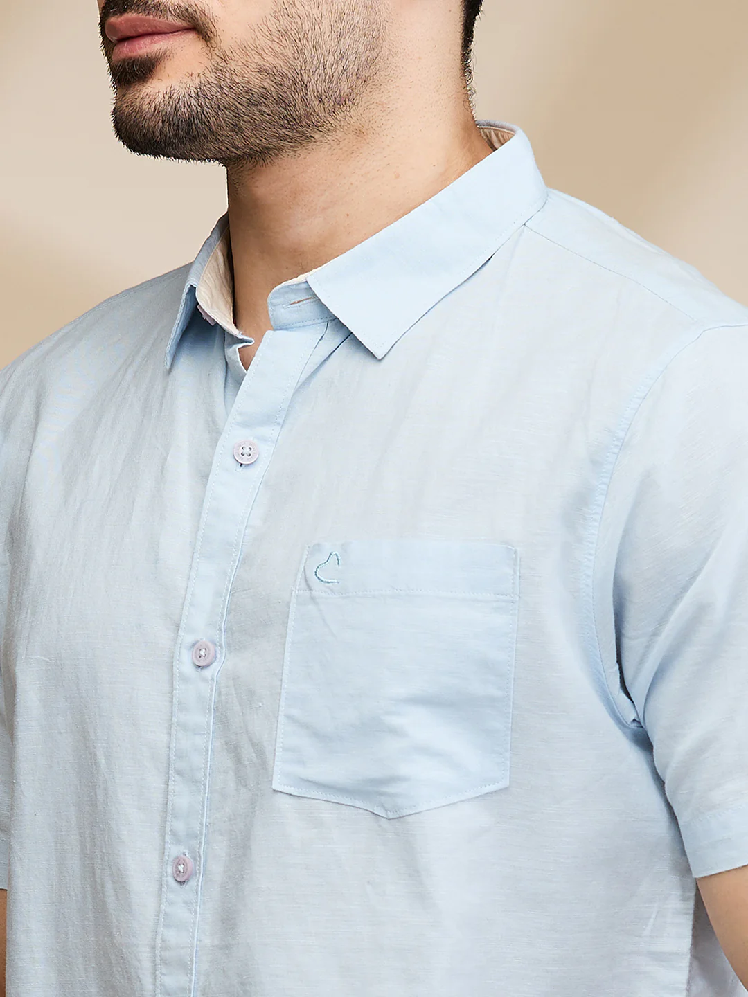 Sky Slim Fit Regular Collar Men's Shirt by Being Human Clothing - Image 5