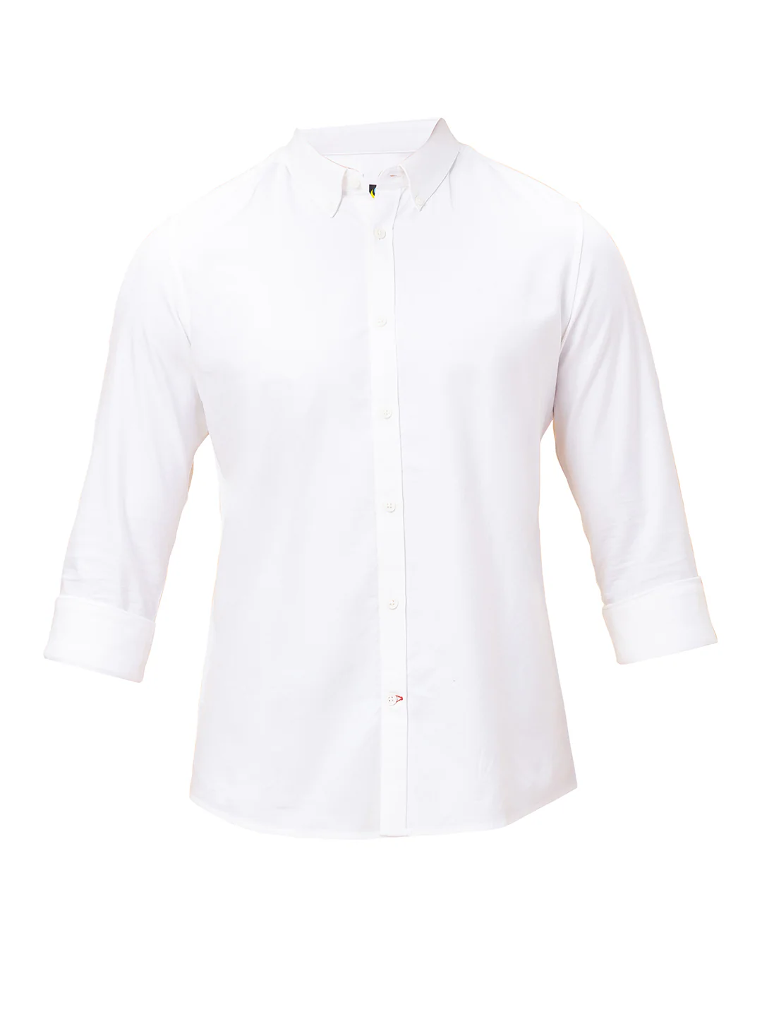 White Slim Fit Regular Collar Men's Shirt by Being Human Clothing
