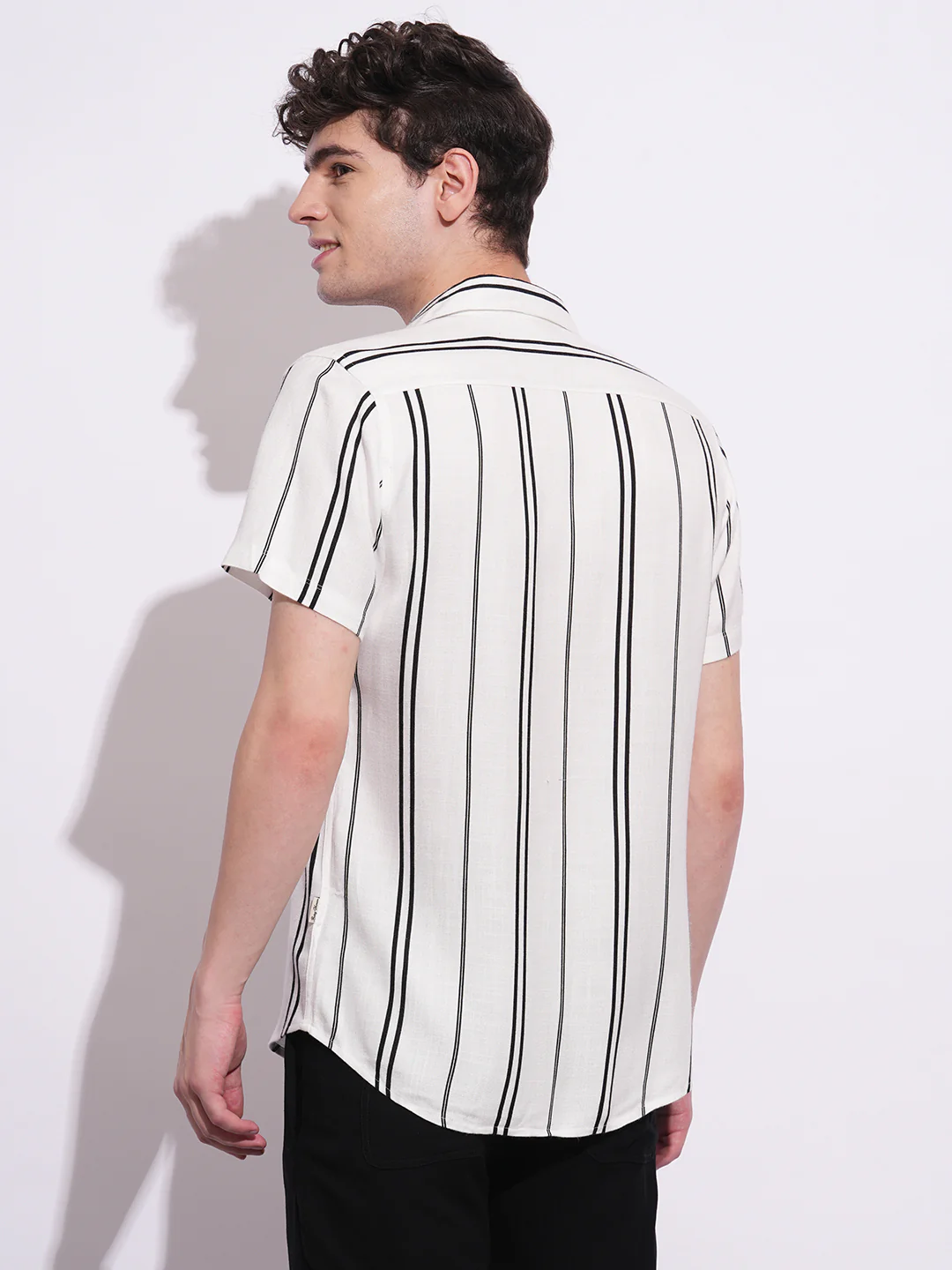 White Regular Fit Regular Collar Men's Shirt by Being Human Clothing - Image 3