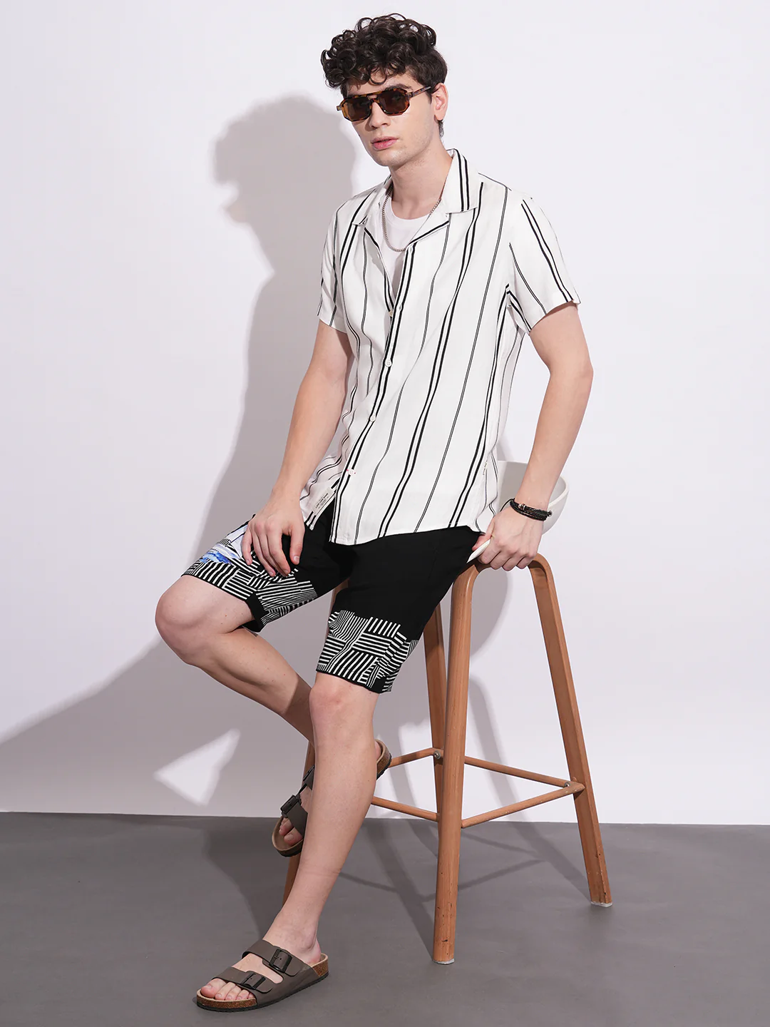 White Regular Fit Regular Collar Men's Shirt by Being Human Clothing - Image 5