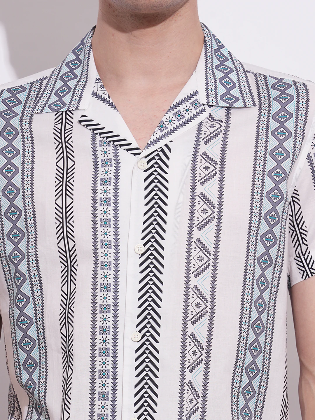 White Slim Fit Regular Collar Men's Shirt by Being Human Clothing - Image 4