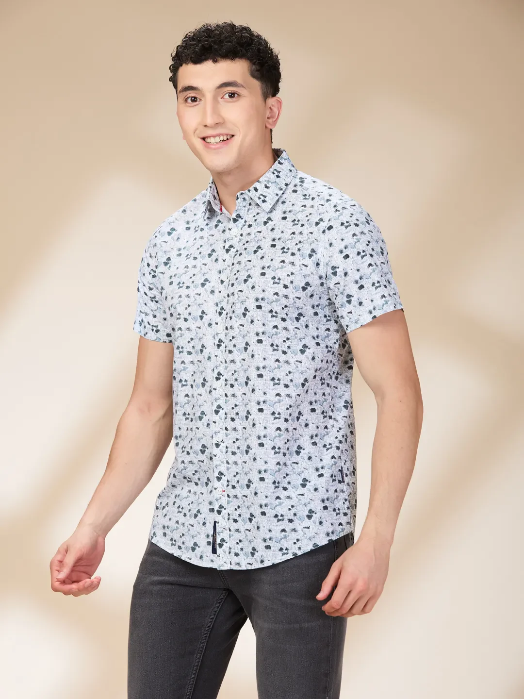 White Slim Fit Regular Collar Men's Shirt by Being Human Clothing - Image 4