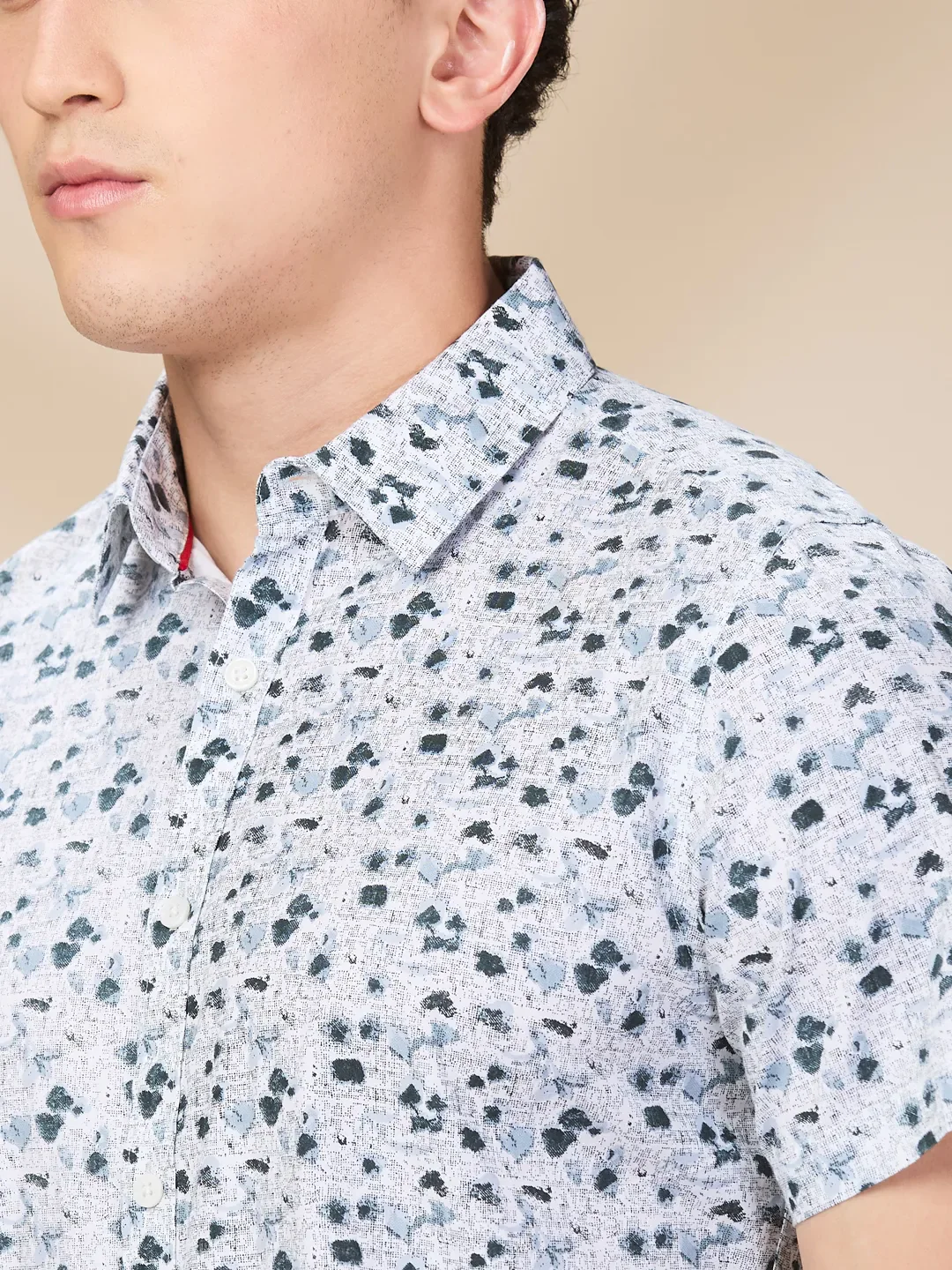 White Slim Fit Regular Collar Men's Shirt by Being Human Clothing - Image 5