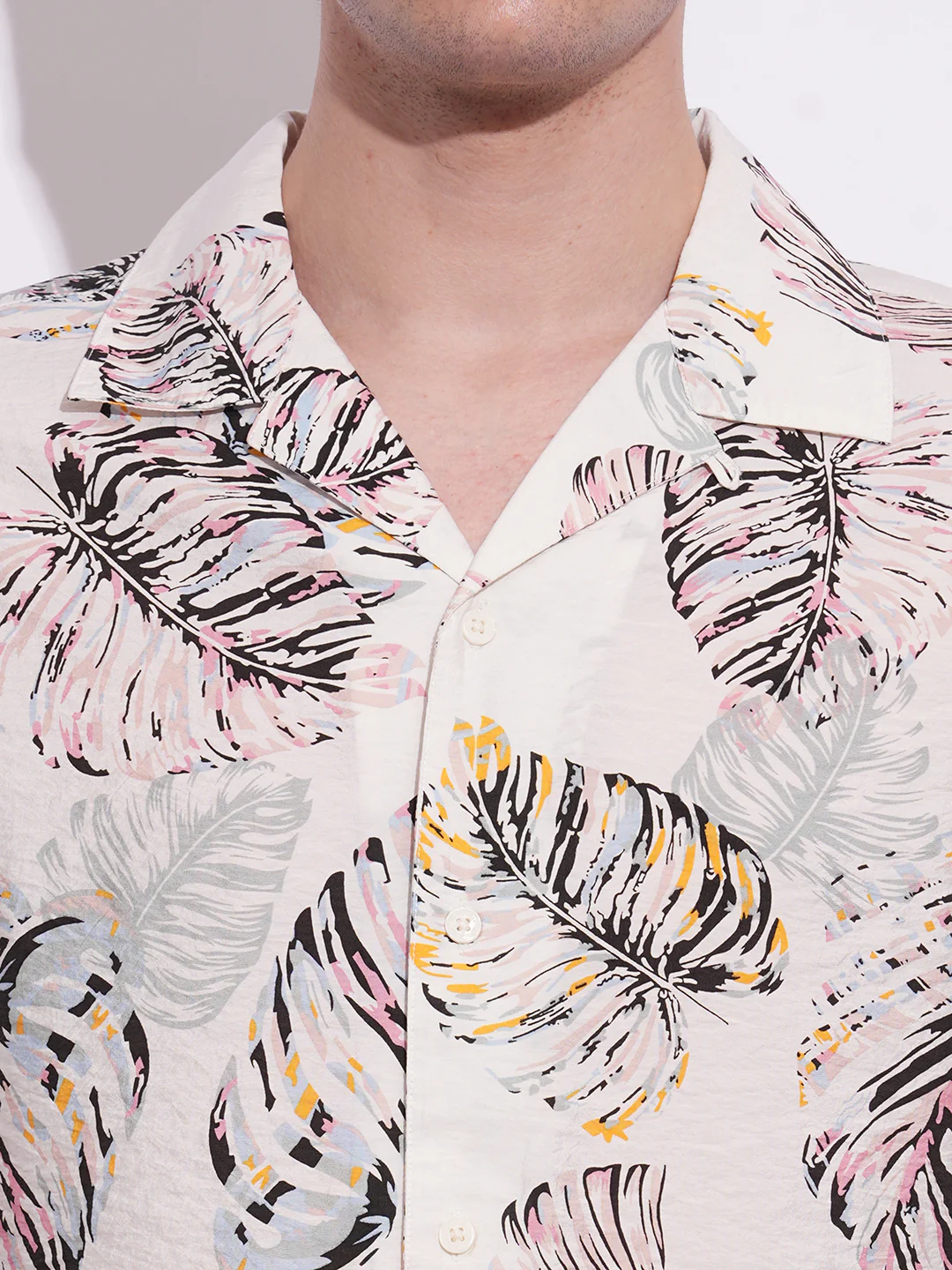 White Regular Fit Regular Collar Men's Shirt by Being Human Clothing - Image 4