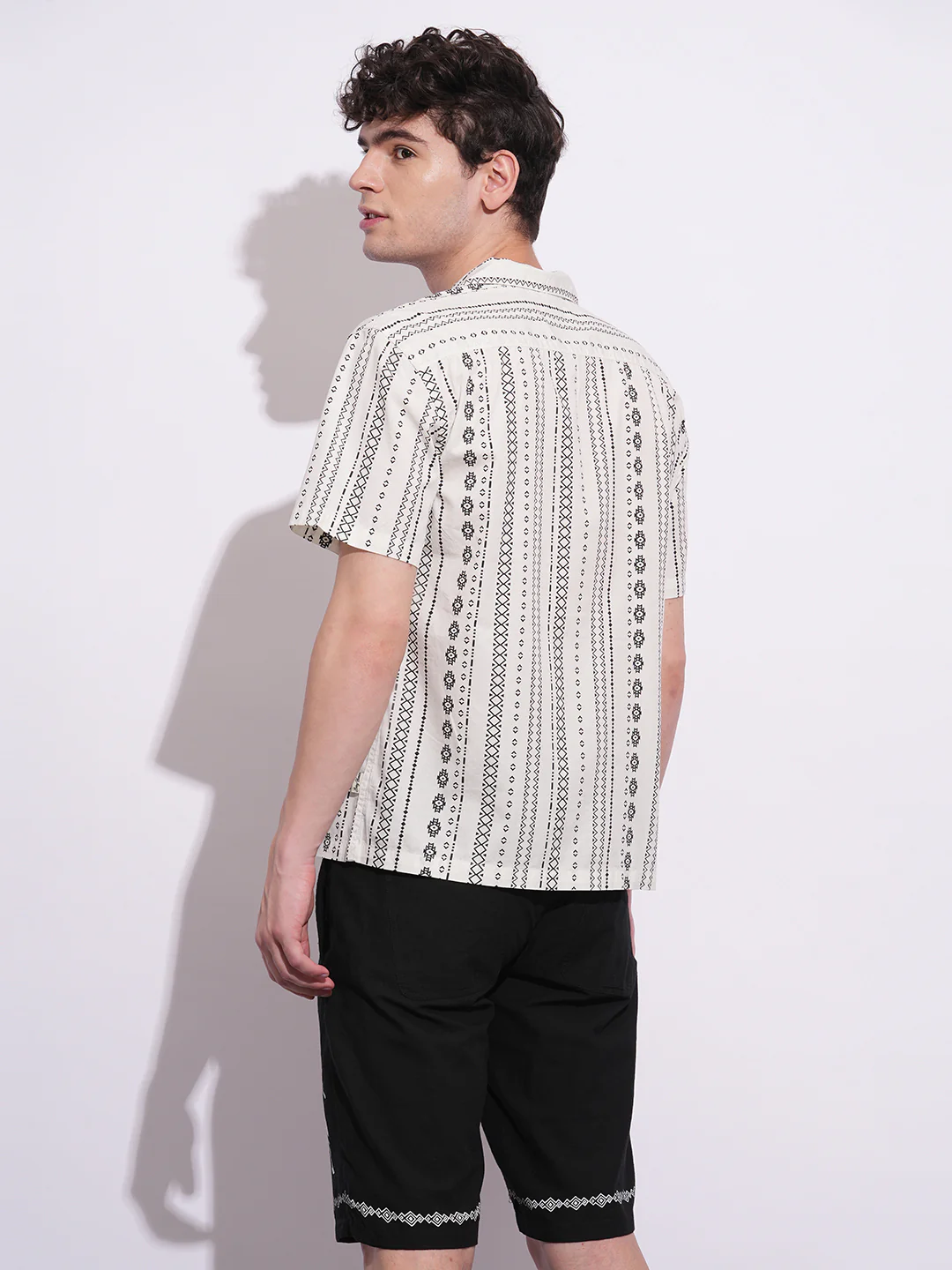 White Easy Fit Regular Collar Men's Shirt by Being Human Clothing - Image 3