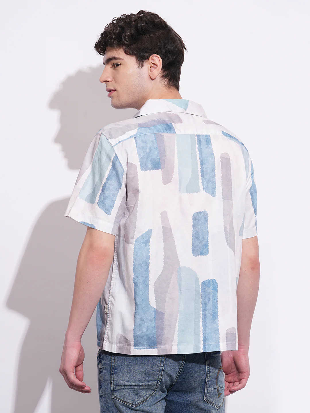 White Easy Fit Regular Collar Men's Shirt by Being Human Clothing - Image 3