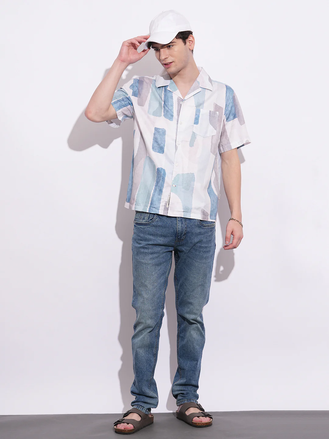 White Easy Fit Regular Collar Men's Shirt by Being Human Clothing - Image 5
