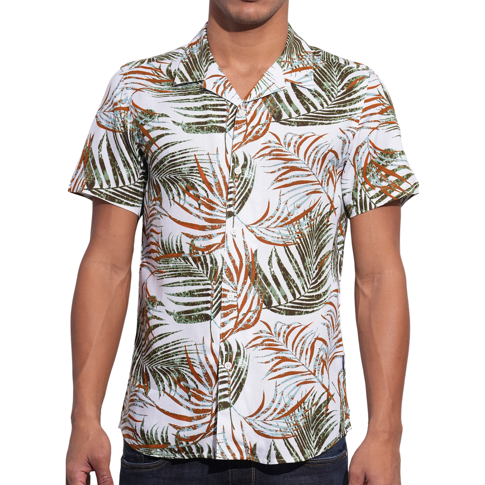 White Slim Fit Regular Collar Men's Shirt by Being Human Clothing - Image 5