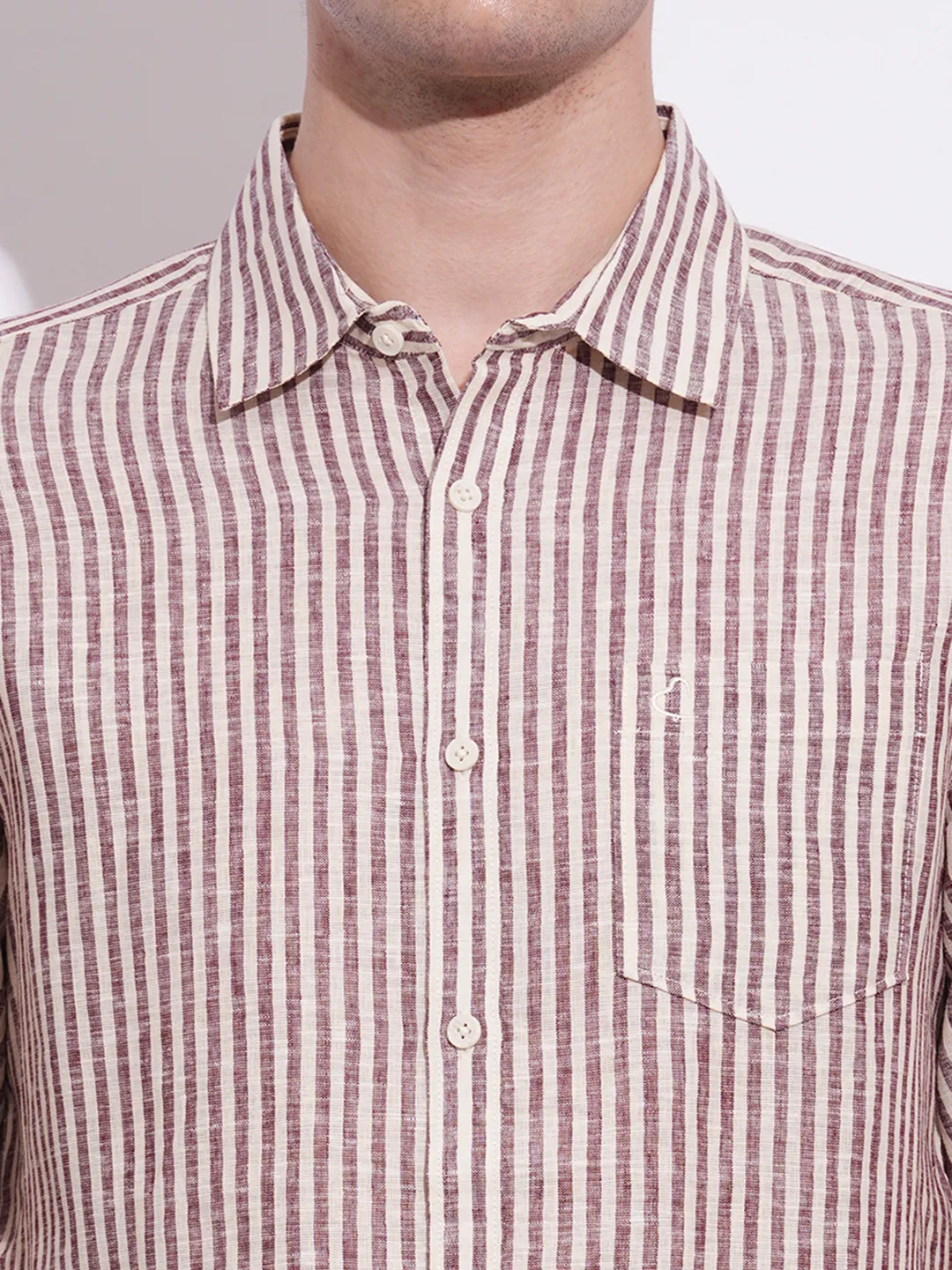 Yellow Moderno Fit Regular Collar Long Sleeves Men's Shirt by Being Human Clothing - Image 5