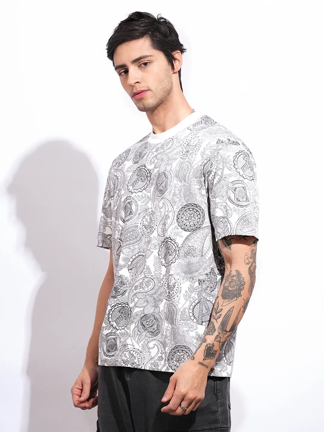 Avengers White Easy Fit Round Neck Men's T-Shirt by Being Human Clothing - Image 2
