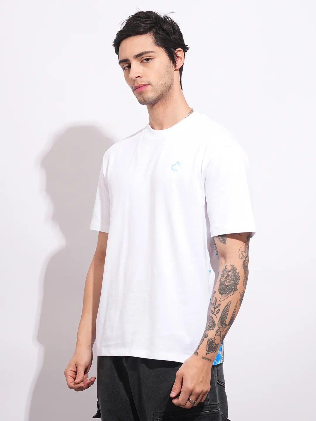 Captain America White Easy Fit Round Neck Men's T-Shirt by Being Human Clothing - Image 2