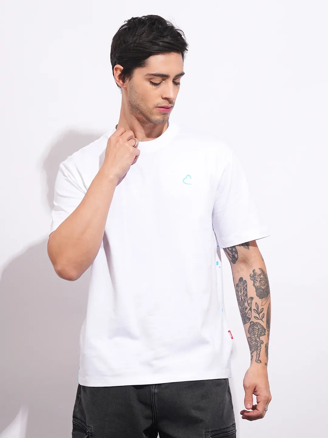 Captain America White Easy Fit Round Neck Men's T-Shirt by Being Human Clothing - Image 3