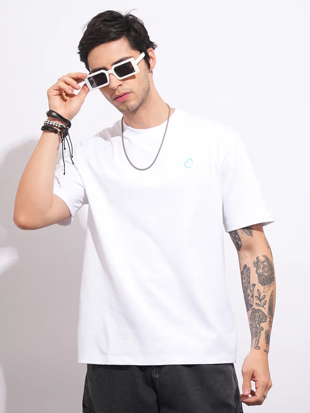 Captain America White Easy Fit Round Neck Men's T-Shirt by Being Human Clothing - Image 6