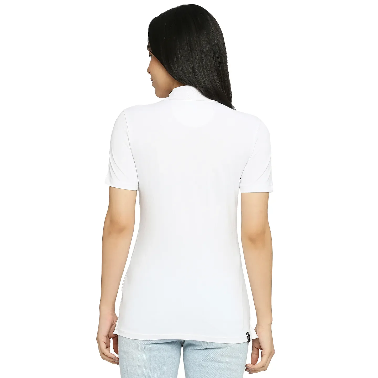 White Semi Fit Women's Cotton T-Shirt By Being Human Clothing - Image 4