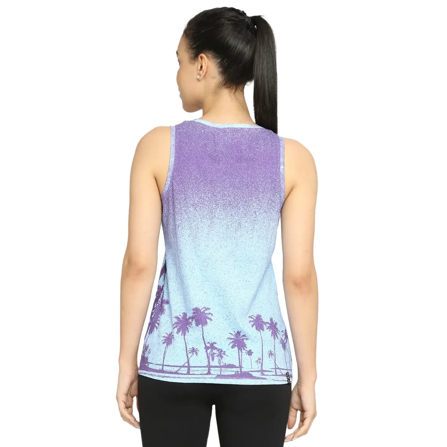 Blue Semi Fit Women's Cotton Tank Top By Being Human Clothing - Image 4