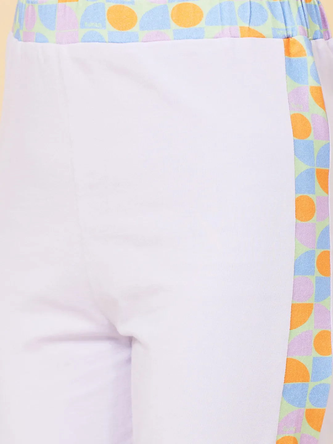 Off White Skinny Fit Women's Cotton Track Pants By Being Human Clothing - Image 5