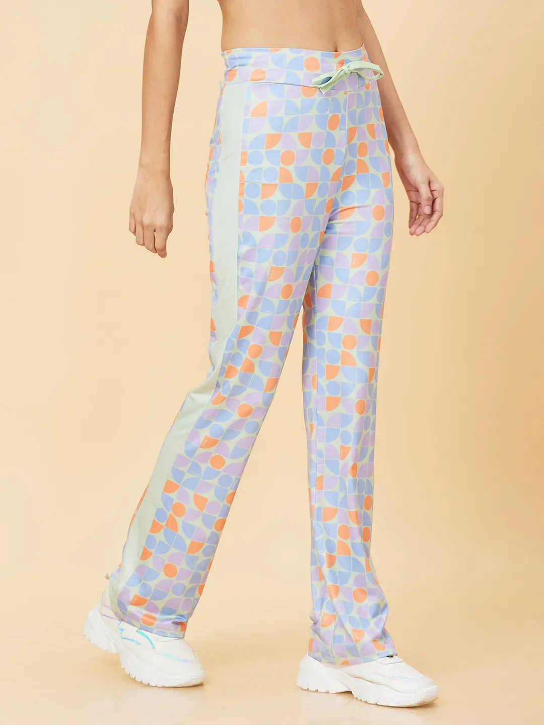 Light Green Boot Cut Women's Track Pants By Being Human Clothing - Image 3