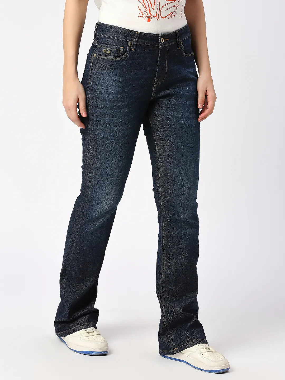 Blue Boot Cut Fit Women's Denims by Being Human Clothing - Image 6