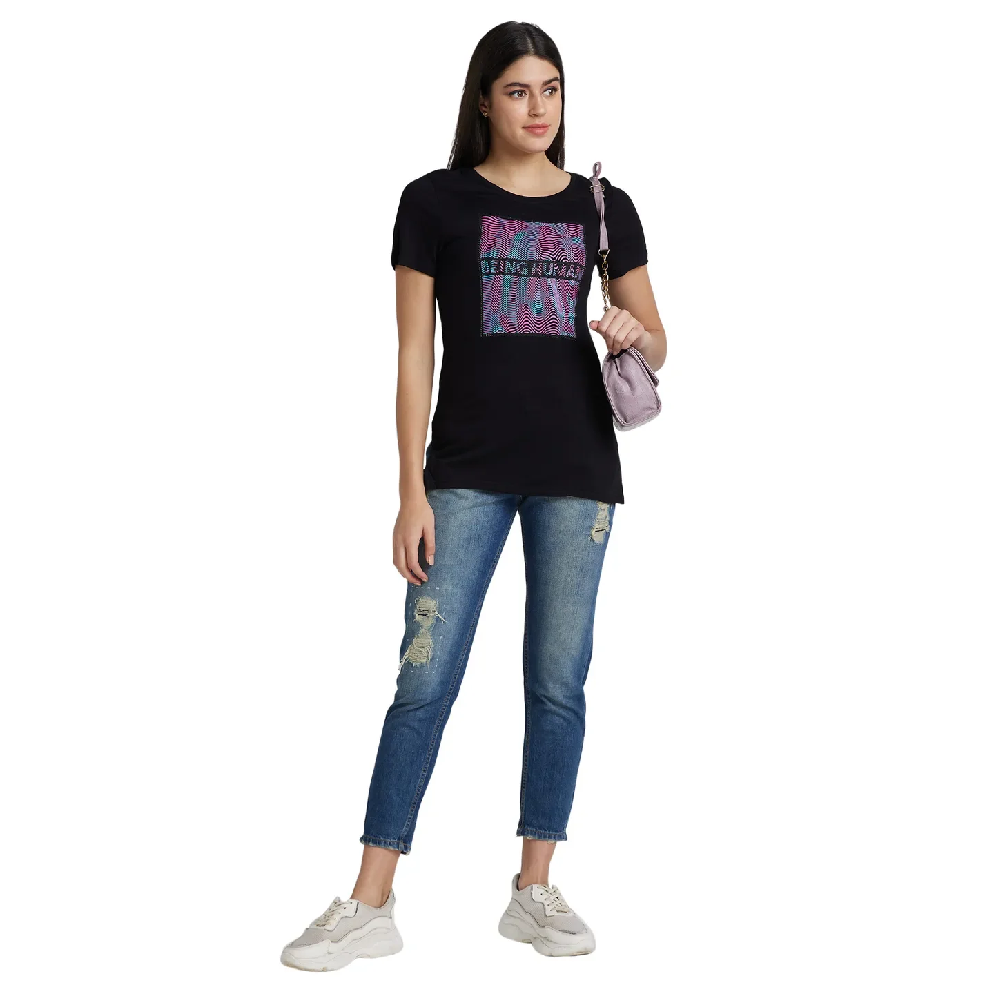 Blue Boy Friend Fit Cotton Women's Denims by Being Human Clothing - Image 6
