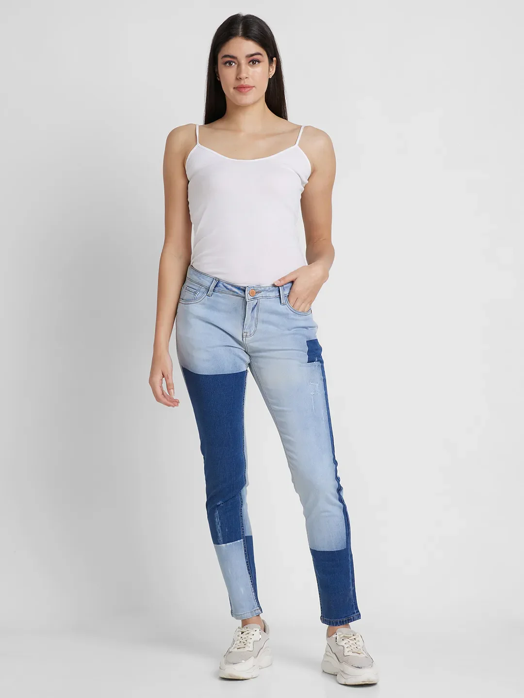 Blue Boy Friend Fit Cotton Women's Denims by Being Human Clothing - Image 2