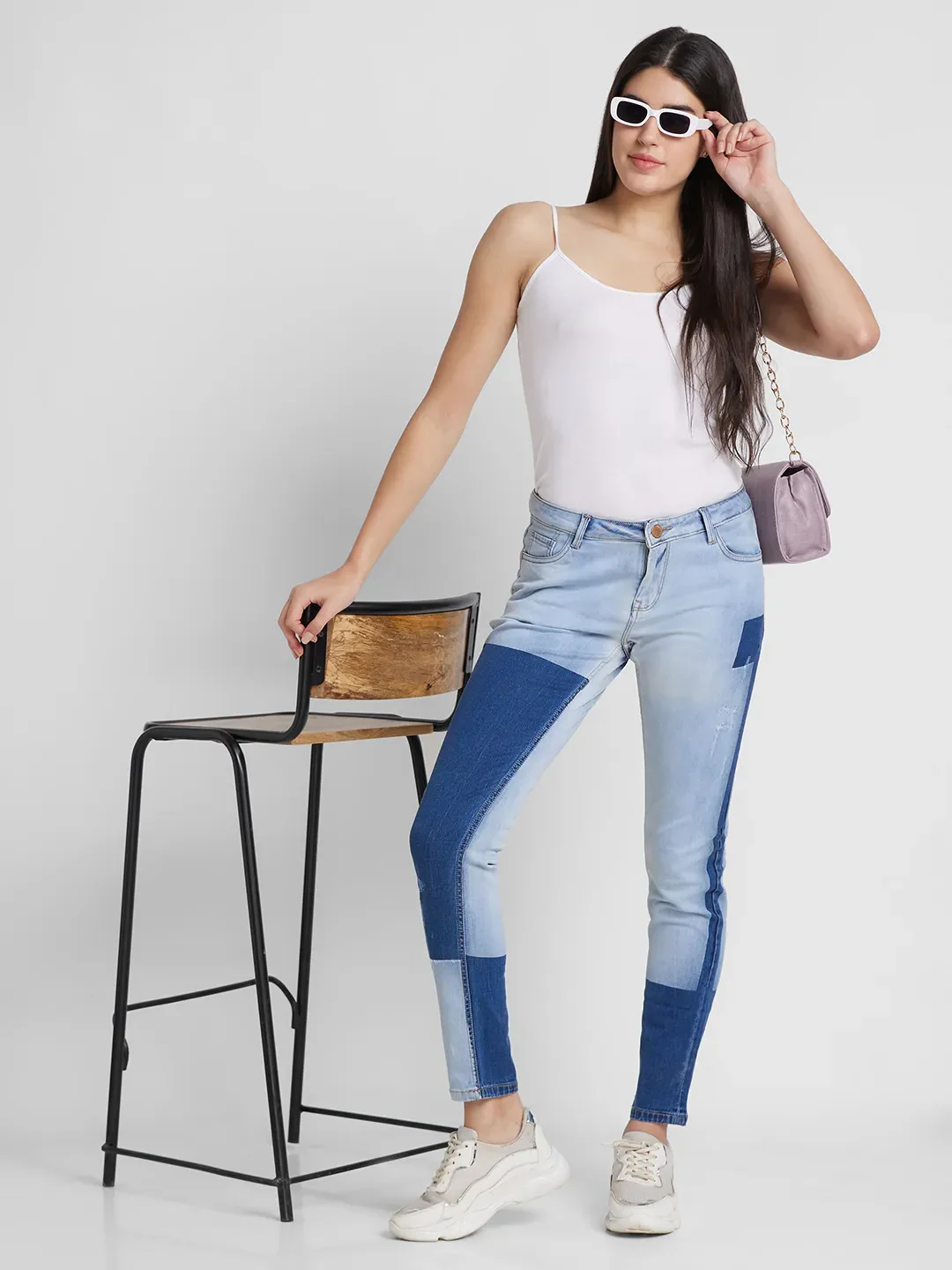 Blue Boy Friend Fit Cotton Women's Denims by Being Human Clothing - Image 6