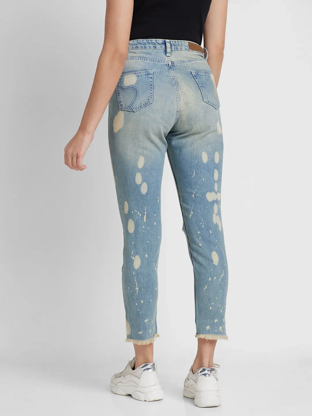 Blue Boy Friend Fit Cotton Women's Denims by Being Human Clothing - Image 3