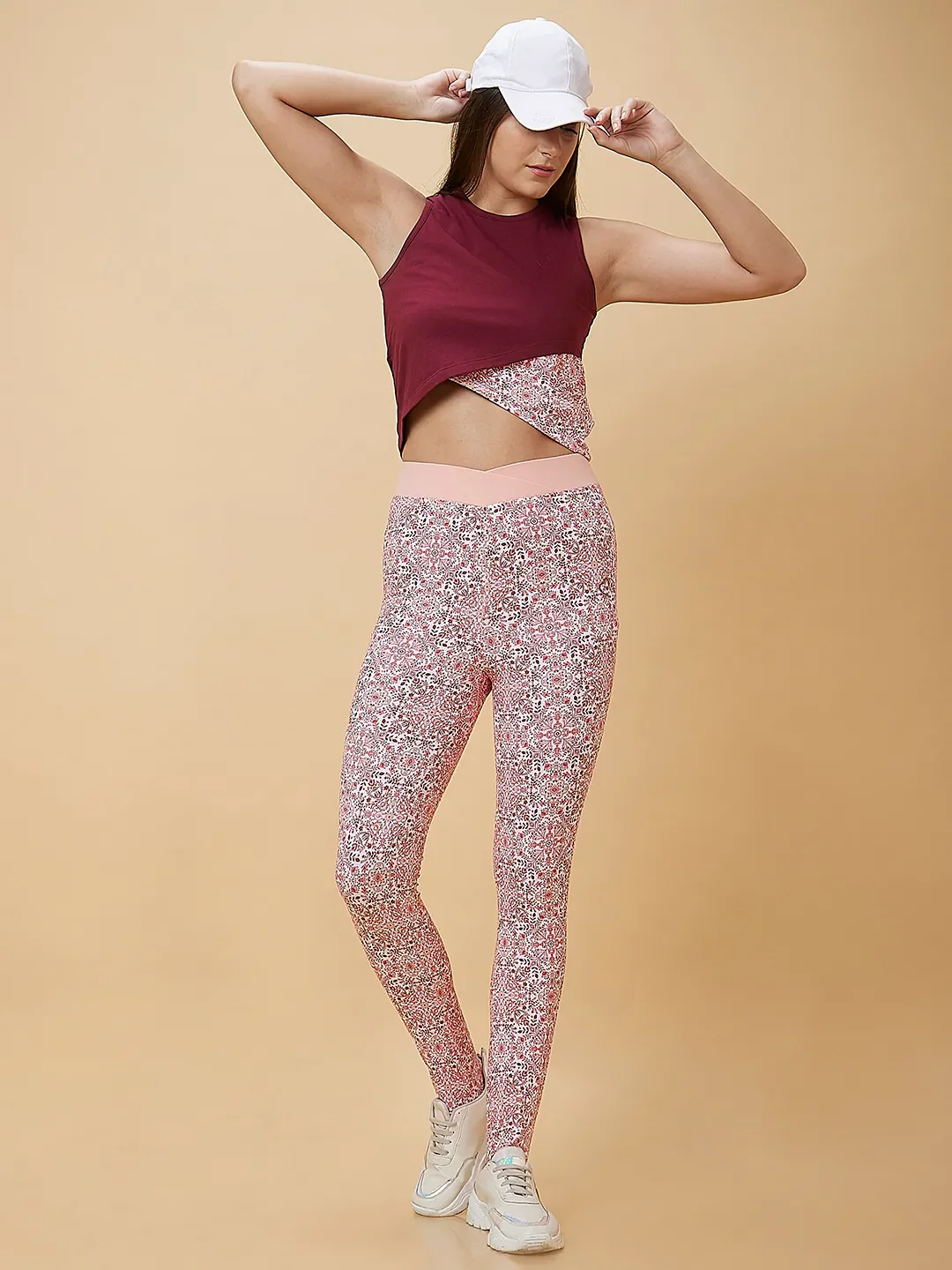 Maroon Slim Fit Women's Short Sleeve Cropped T-Shirt By Being Human Clothing - Image 6