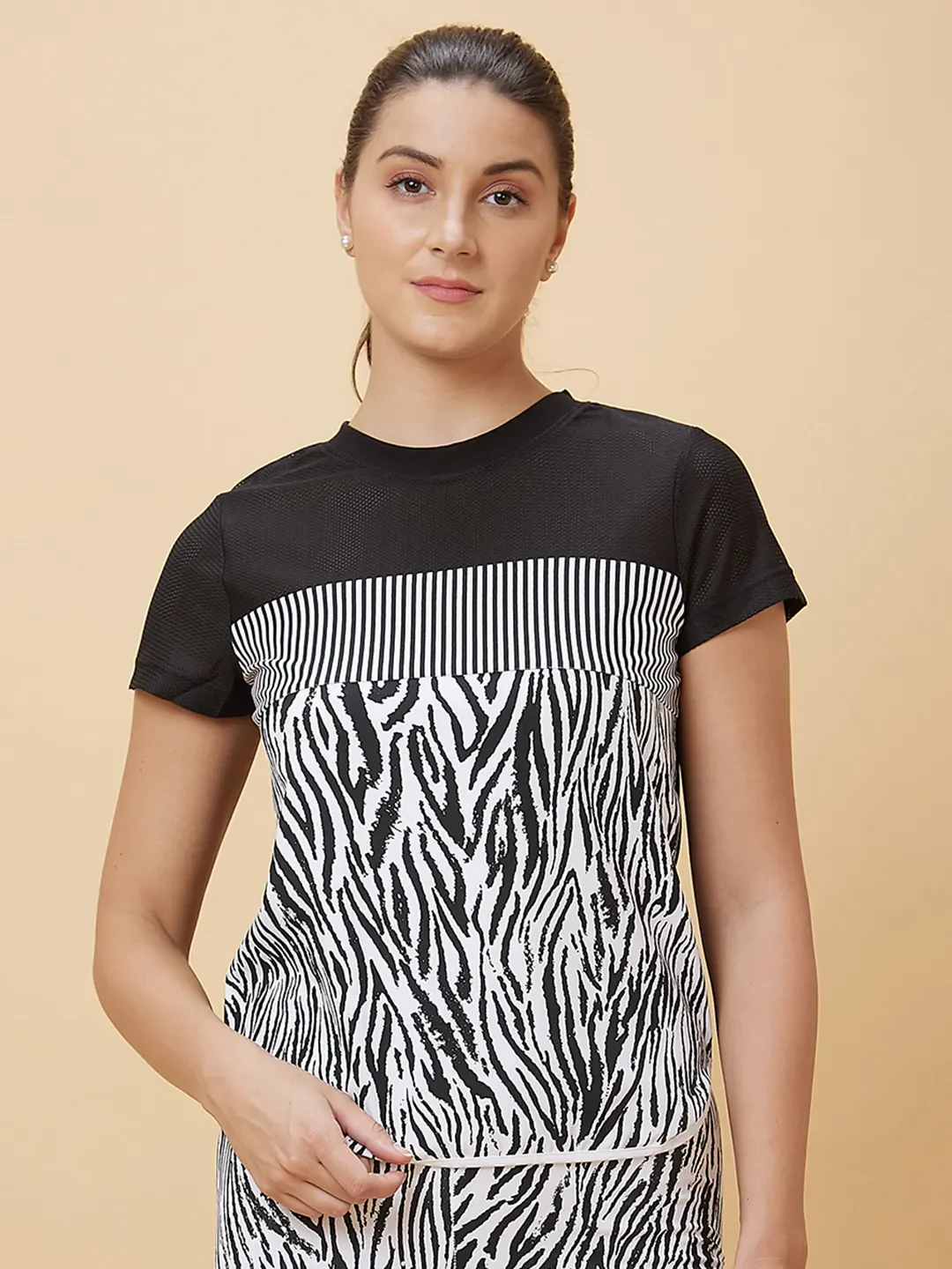 Black Short Sleeve Women's T-Shirt By Being Human Clothing