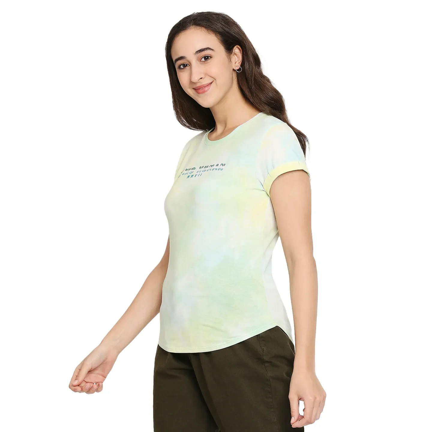 Green Easy Fit T-Shirt Women's Cotton T-Shirt By Being Human Clothing - Image 2