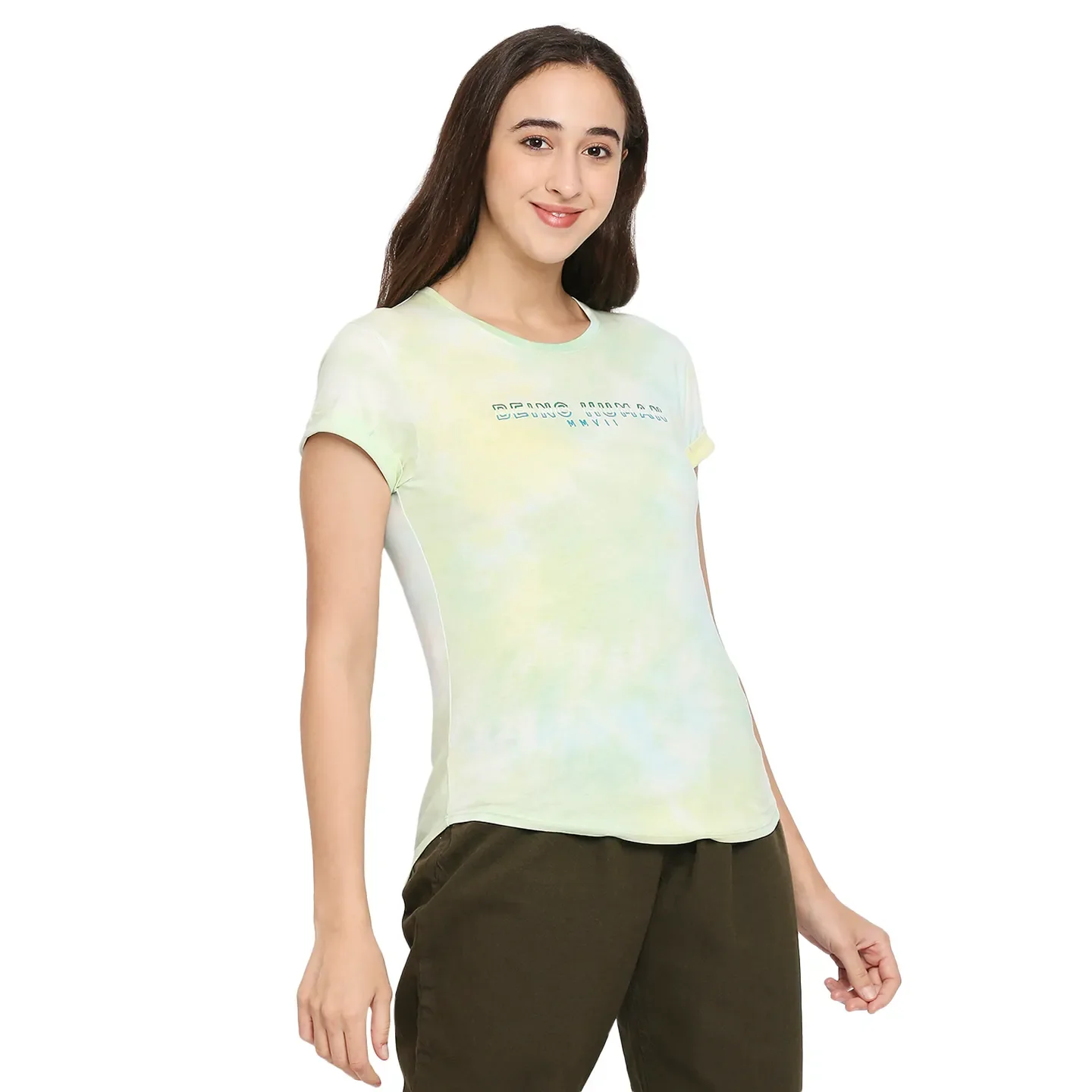 Green Easy Fit T-Shirt Women's Cotton T-Shirt By Being Human Clothing - Image 3