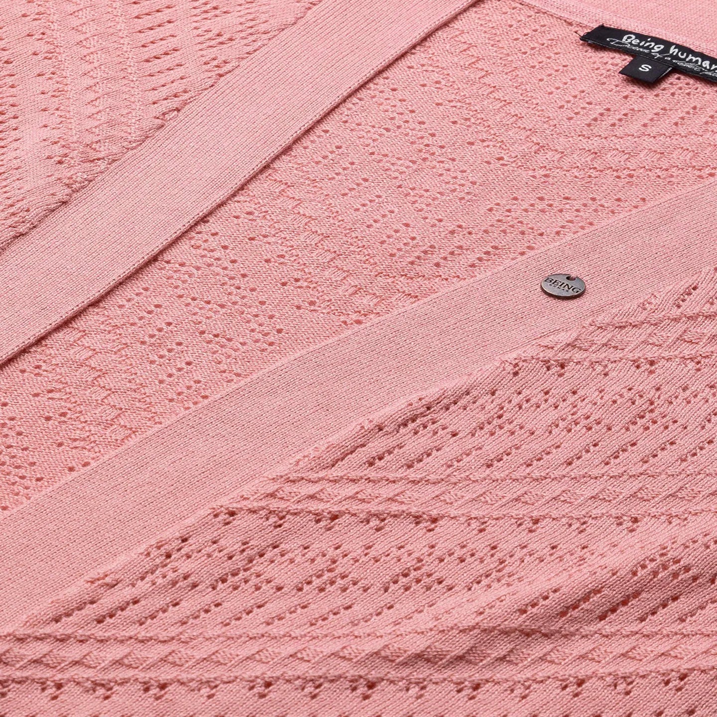 Pink Easy Fit Women's Viscose Shrug By Being Human Clothing - Image 6