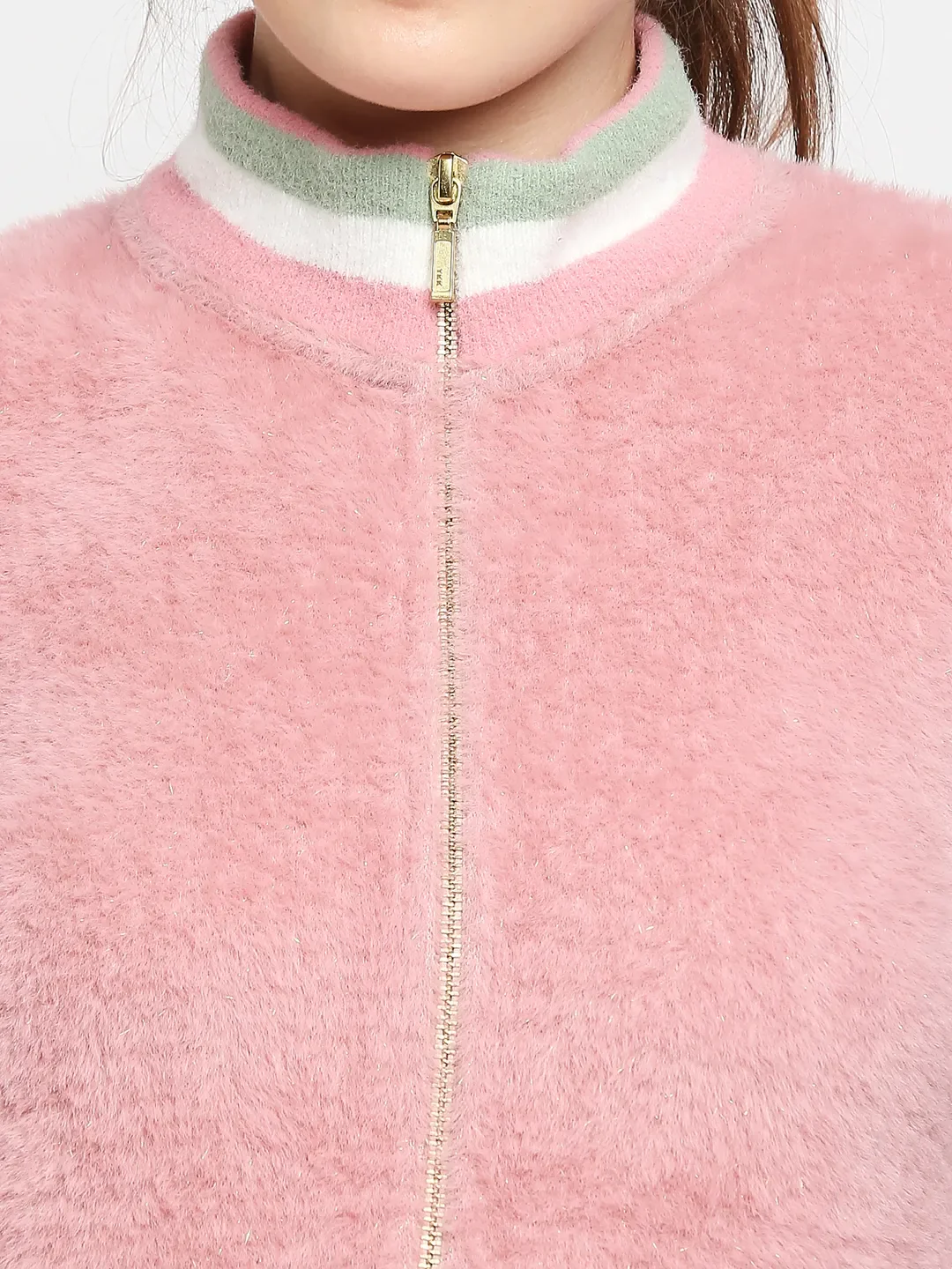 Blush Powder Semi Fit Long Sleeve Women's Sweatshirt By Being Human Clothing - Image 4
