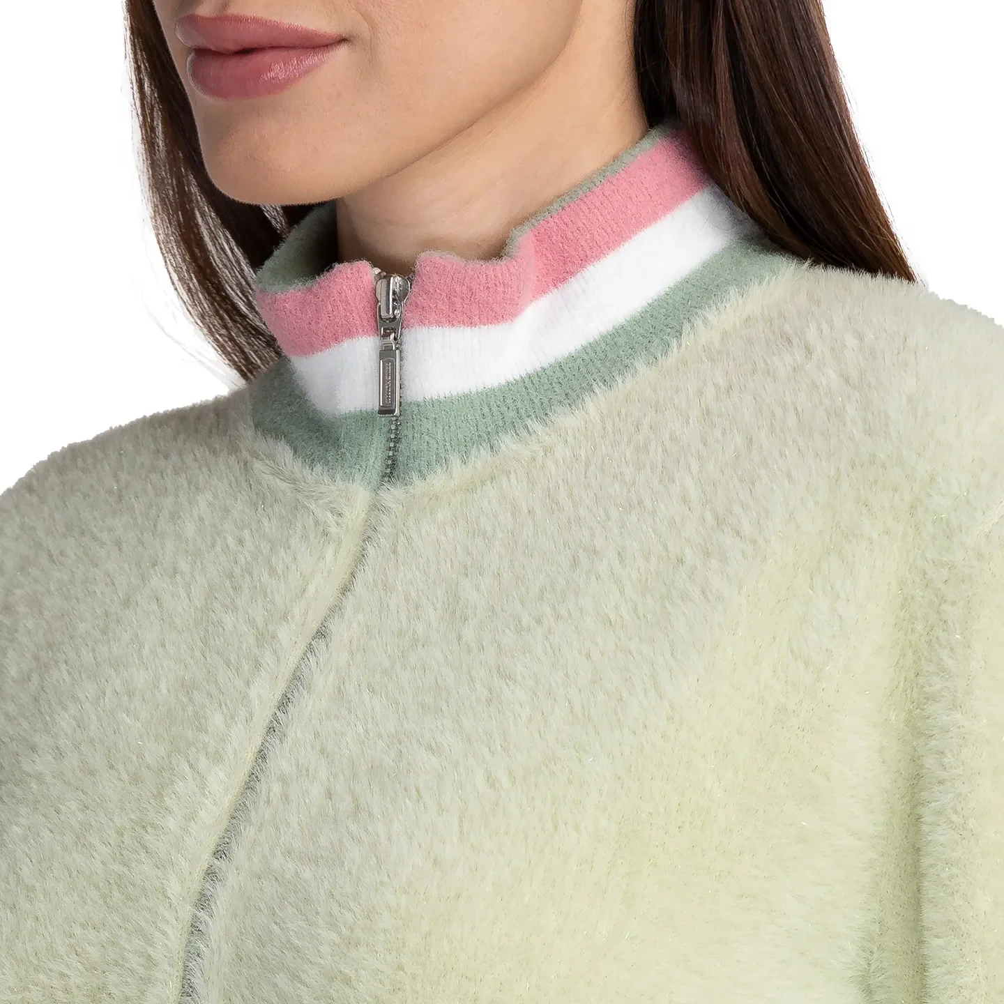 Pista Green Semi Fit Long Sleeve Women's Sweatshirt By Being Human Clothing - Image 5
