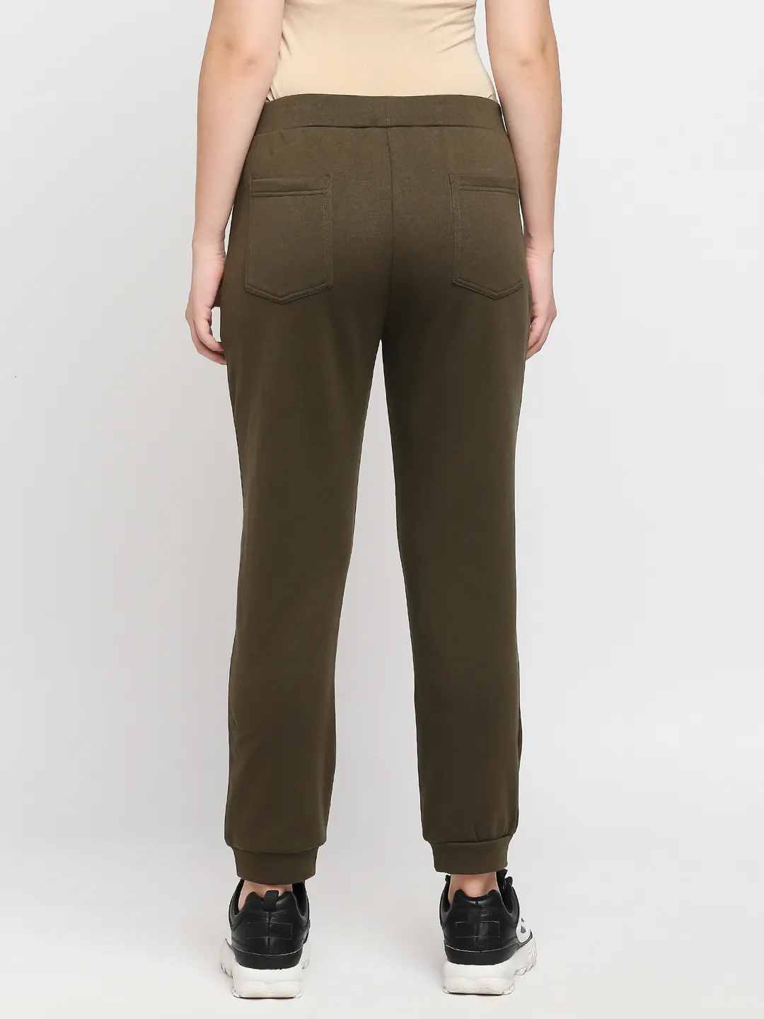 Olive Women's Track Pants By Being Human Clothing - Image 4