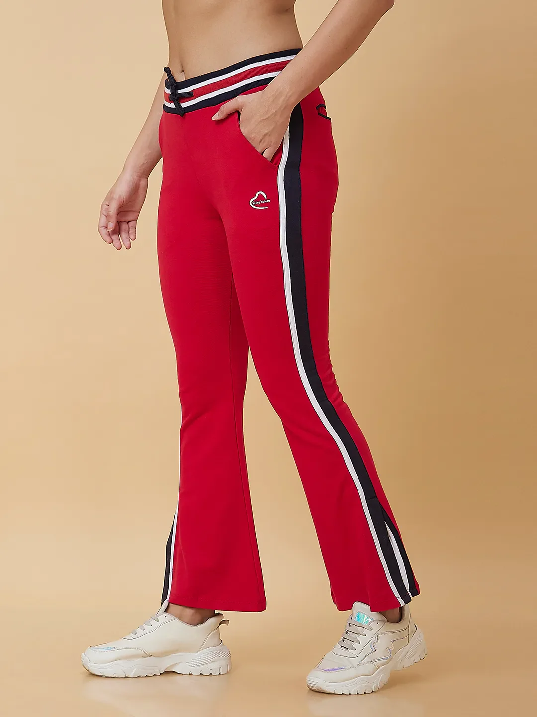 Red Women's Track Pants By Being Human Clothing - Image 4