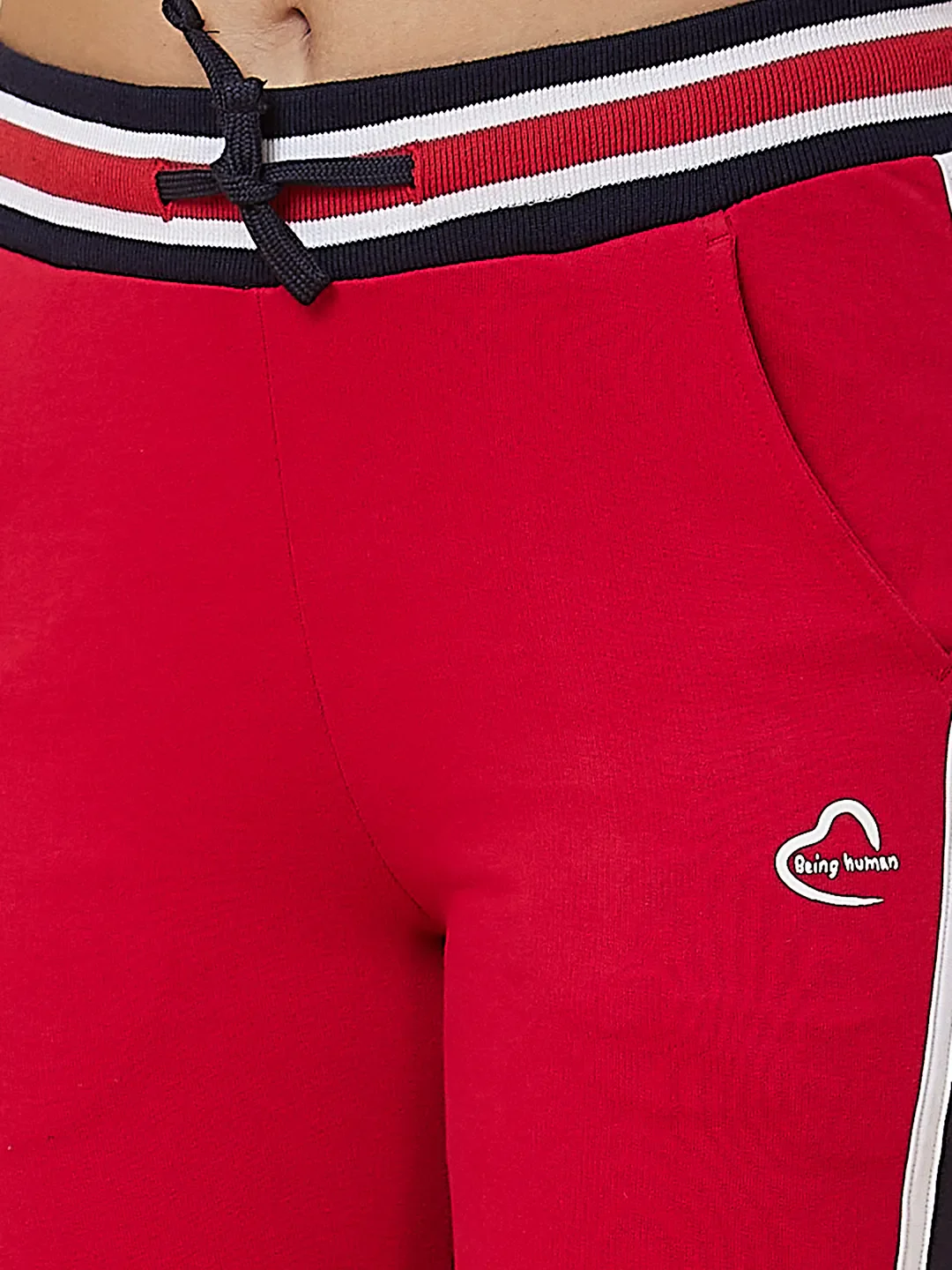 Red Women's Track Pants By Being Human Clothing - Image 5