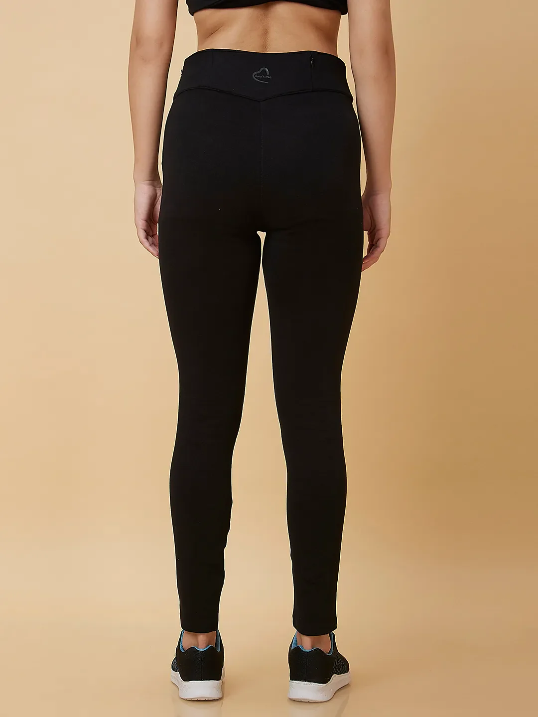 Black Slim Fit Women's Leggings By Being Human Clothing - Image 3